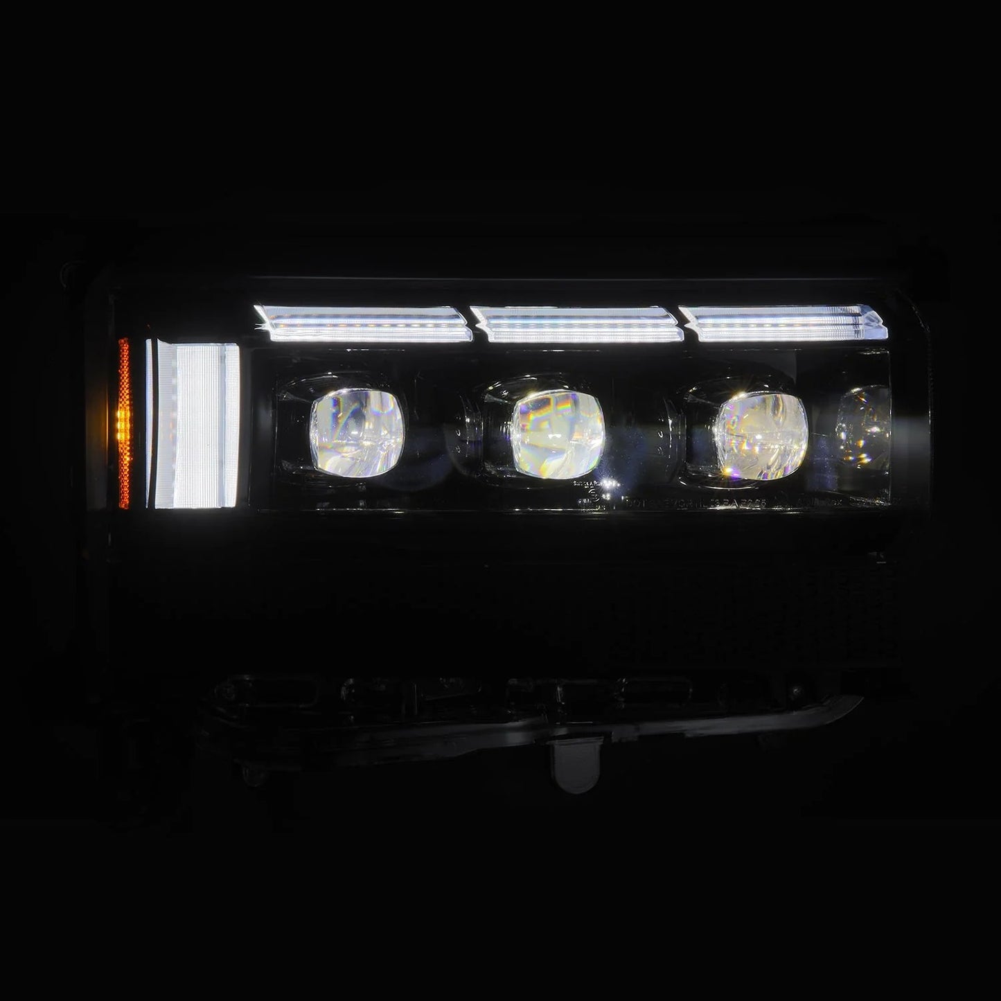 AlphaRex Alpha-Black LED Projector Headlights w/ Activation Light, Switchback DRL & Sequential Signal for 2024-2026 Toyota Land Cruiser (AHL-TLC24-N-FLB)