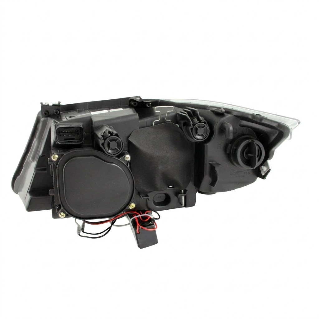 Anzo USA Black Housing Projector Headlights w/ CCFL Halos & SMD LED Accent Bar for BMW 3-Series E90/E91 Halogen Models (2006-2008) ANZ121335