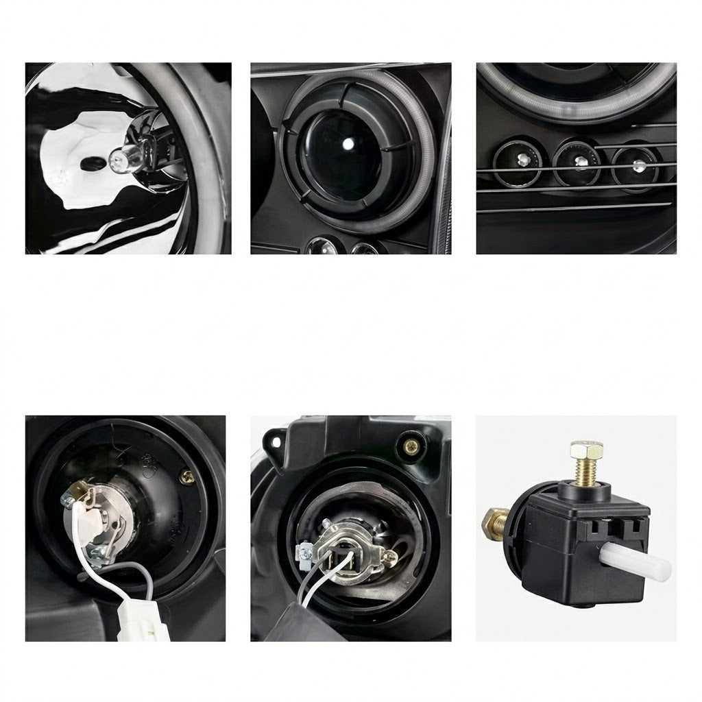 Anzo USA Black Housing Projector Headlights w/ SMD LED Halo for Dodge Charger (2006-2010) | ANZ121218