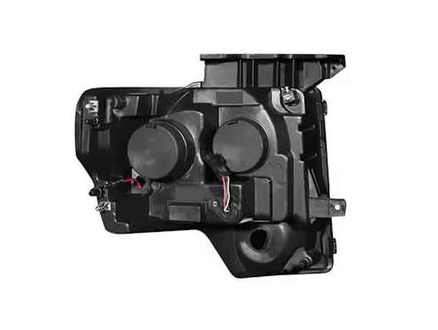 Anzo USA Black Housing Projector Headlights w/ SMD LED Halo for Ford F-150 — Pair | ANZ111161