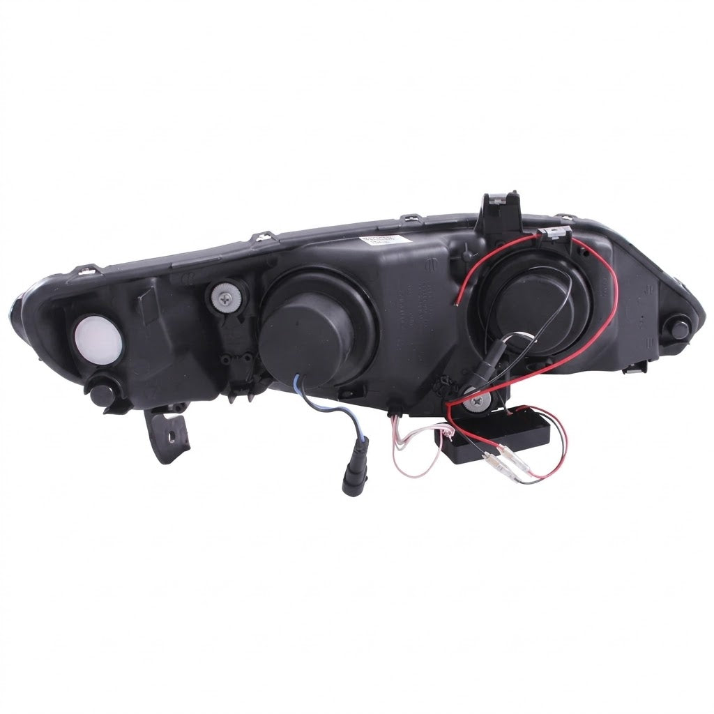 Anzo USA Black Projector Headlights w/ LED SMD Halo for Honda Civic (2006-2011) — Pair | ANZ121454
