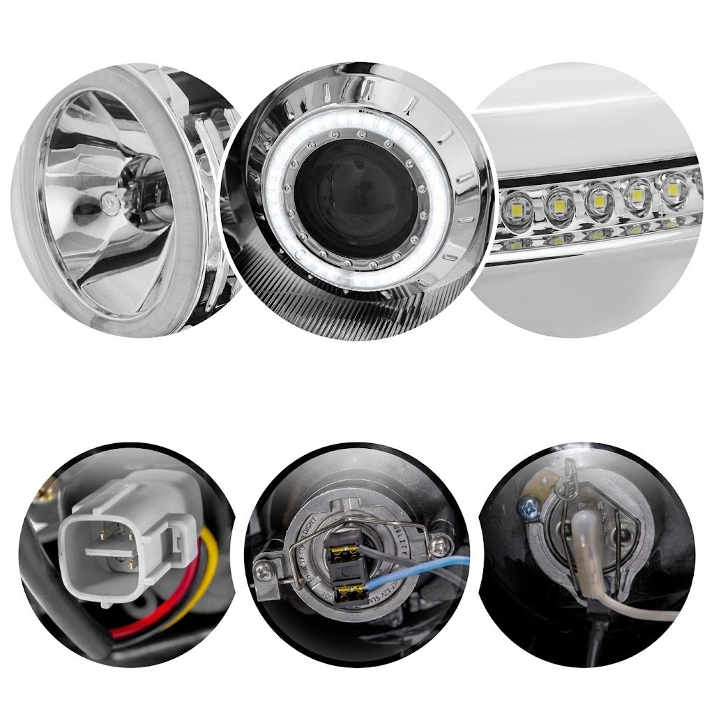 Anzo USA Chrome Projector Headlights w/ CCFL Halo for Toyota RAV4 (2006-2008) — Pair | ANZ111121