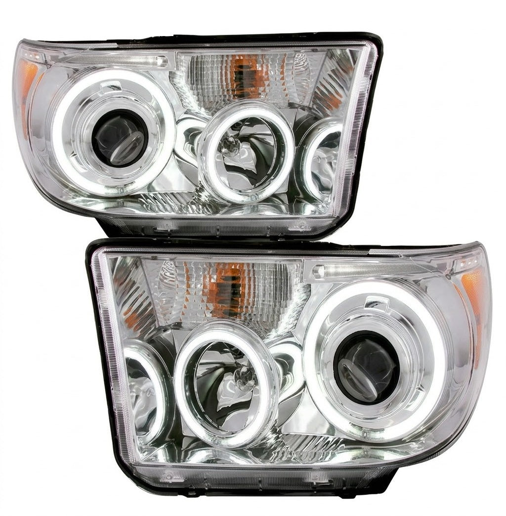 Anzo USA Black Crystal Headlights for Toyota Tundra (2007-2013) & Sequoia (2008-2017) — Pair | - ANZ111173