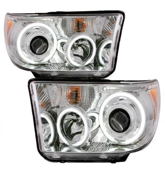 Anzo USA Black Crystal Headlights for Toyota Tundra (2007-2013) & Sequoia (2008-2017) — Pair | - ANZ111173