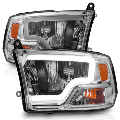 Anzo USA Dodge Ram 1500 (2009-2018) / Ram 2500/3500 (2009-2018) Crystal C Bar Headlights Chrome (ANZ111516)