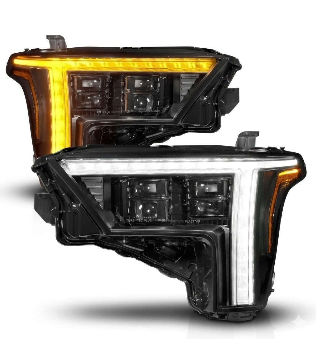 Anzo USA Z-Series Full LED Quad Projector Headlight w/ Dual-Color DRL for Toyota Tundra (2022-2025) — Pair | ANZ111599X