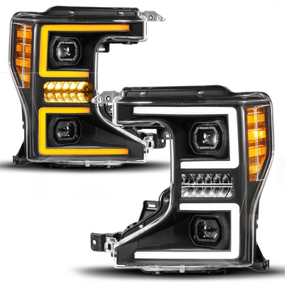 Anzo USA Ford F-250/F-350 Super Duty (2020-2022) Z-Series Full LED Projector Headlights Black Housing w/ Initiation & Sequential (ANZ111620X)