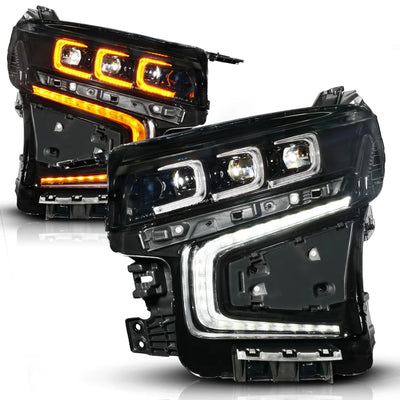 Anzo USA Chevy Tahoe/Suburban (2021-2024) Z-Series Full Led Projector Headlights black w/ DRL Switch, Initiation, & Sequential (ANZ111636X)