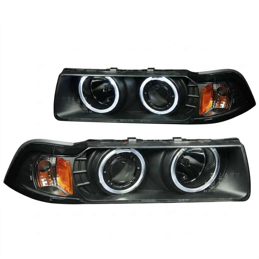 Anzo USA Black G2 Projector Headlights w/ CCFL Halo for BMW 3-Series 2-Door (1992-1998) — Pair | ANZ121011