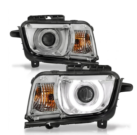Anzo USA Chrome Housing Projector Headlights w/ SMD LED Halo for Chevrolet Camaro (2010-2013) — Pair | ANZ121311