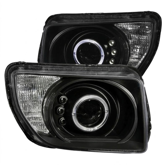 Anzo USA Black Housing Projector Headlights w/ LED Halos & Clear Lens for Honda Element (2003-2006)   ANZ121432