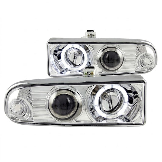 Anzo USA Black Projector Full LED Headlights w/ Sequential Light Bar for Ford Mustang (2013-2014) — Pair | ANZ121572