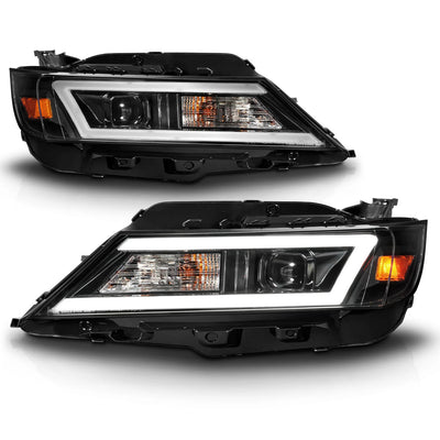 Anzo USA Chevy Impala (2014-2020) Square Projector LED Bar Headlights - Black Housing / Clear Lens (ANZ121574)