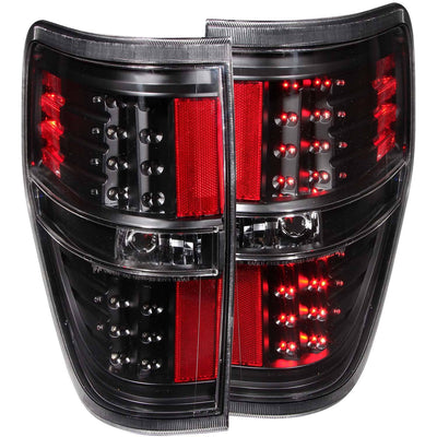 Anzo USA Ford F-150 (2009-2014) LED Tail Lights - Black Housing / Clear Lens (ANZ311145)