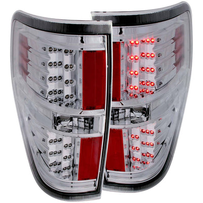 Anzo USA Ford F-150 (2009-2014) LED Tail Lights - Chrome Housing / Clear Lens (ANZ311147)