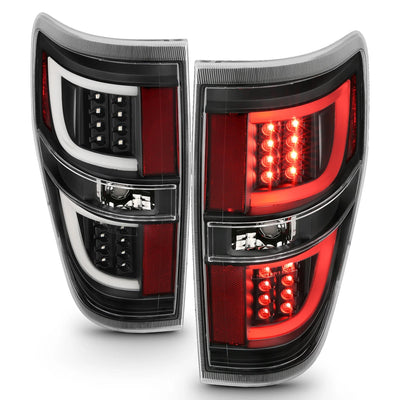 Anzo USA Ford F-150 (2009-2014) LED Tail Lights - Black Housing / Clear Lens (ANZ311257)