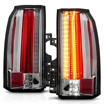 Anzo USA GMC Yukon / Yukon XL & Denali (2015-2020) Taillights Chrome Housings LED Bar LED Turn Signal LED Brake LED Parking and LED Reverse (ANZ311277)