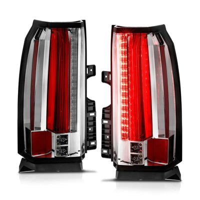 Anzo USA Chevy Tahoe / Suburban (2015-2020) LED Turn Signal / Taillights - Chrome Housing / Clear Lens (ANZ311280)