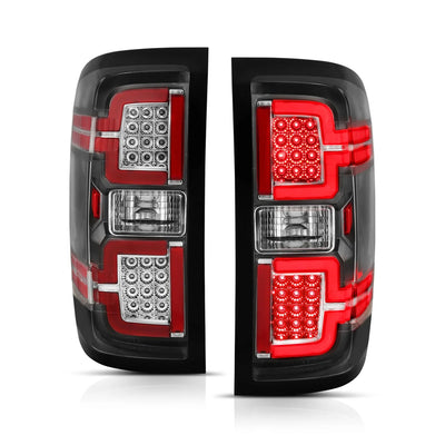 Anzo USA Chevy Silverado 1500 (2014-2018) / 2500HD/3500HD (2015-2019) /GMC Sierra 2500HD/3500HD Dually (2015-2019), LED Tail Lights Black Housing (ANZ311289)