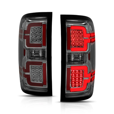 Anzo USA Chevy Silverado 1500 (2014-2018) / 2500HD/3500HD (2015-2019) / GMC Sierra 2500HD/3500HD Dually (2015-2019) / Black Housing  LED Tail Lights w/ Sequential (ANZ311290)