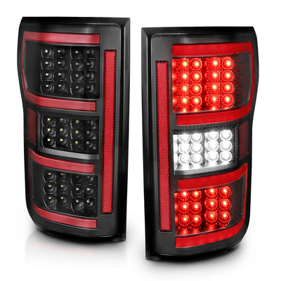 Anzo USA Ford F-150 (2018-2020) Black Tail Lights w/ Clear Lens & Sequential Signal LED Bar, LED Turn Signal, LED Brake, LED Parking (ANZ311314)