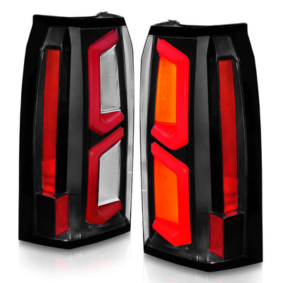 Anzo USA Chevy Tahoe / Suburban (2015-2020) Anzo USA LED C Bar Style Tail Lights - Black Housing / Clear Lens (ANZ311374)
