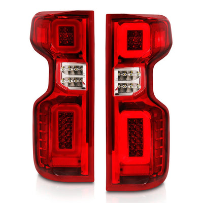 Anzo USA Chevy Silverado 1500/ 2500HD/3500HD (2020-2026) Full Led Tail lights Chrome w/ Sequential Signal (ANZ311419)
