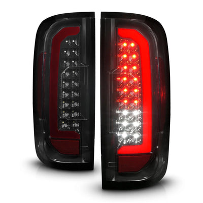 Anzo USA GMC Canyon (2015-2022) Tail Lights w/ Red Light Bar Black Housing Smoke Lens Full LED LED Bar, LED Turn Signal, LED Brake, LED Parking  (ANZ311435)