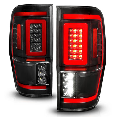 Anzo USA Ford Ranger (2019-2023) Taillights Black Clear Lens w/ Sequential LED Bar, LED Turn Signal, LED Brake, LED Parking (ANZ311446)