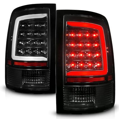Anzo USA Dodge Ram 1500 (2009-2018) / Ram 2500/3500 (2009-2018) LED Tail Lights Black Clear Lens w/ Sequential (ANZ311452)