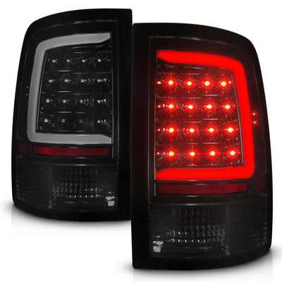 Anzo USA Dodge Ram 1500 (2009-2018), Dodge Ram 2500 / 3500 (2010-2018), and Ram 1500 Classic (2019-2023) LED Tail Lights Black Smoke Lens w/ Sequential (ANZ311453)