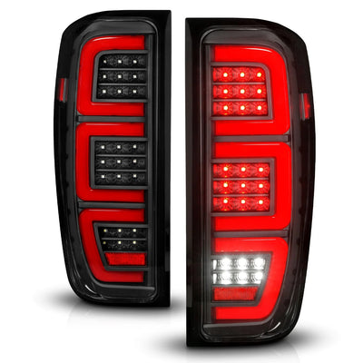 Anzo USA GMC Sierra 1500 (2019–2024), GMC Sierra 2500 HD / 3500 HD (2020–2025) Full LED Tail Lights w/ Initiation & Sequential Signal Clear Lens Black Housing (ANZ311457)