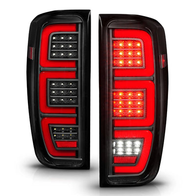 Anzo USA GMC Sierra 1500 (2019–2023) / 2500HD / 3500HD (2020–2023) Full LED Tail Lights w/ Initiation & Sequential Signal Clear Lens Black Housing (ANZ311459)