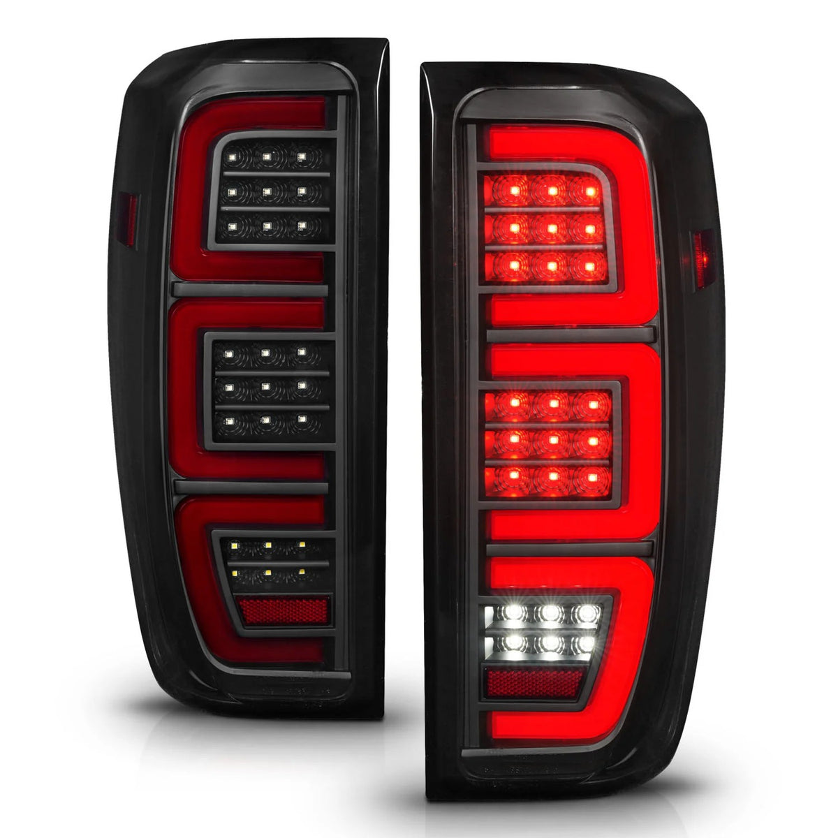 Anzo USA GMC Sierra 1500 (2019–2023) / 2500 HD / 3500 HD (2020–2023) Smoke Black Replacement Full LED Bar Tail Light Sequential Signal Features (ANZ311460)