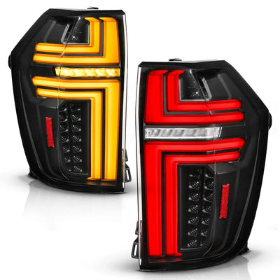 Anzo USA Chevy Tahoe / Suburban (2021-2024) Black Full LED Tail Lights with Light Bar & Sequential Signal Clear Lens (ANZ311483A)