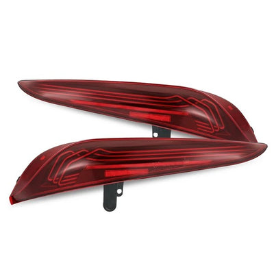 Alpharex Toyota Supra A90 / A91 (2020-2026) CSL Laser Style LUXX-Series LED Tail Lights Black Smoke Housing with Clear Lens (BTL-TSP20-LS-SA-YW-BS) (ARX609020)
