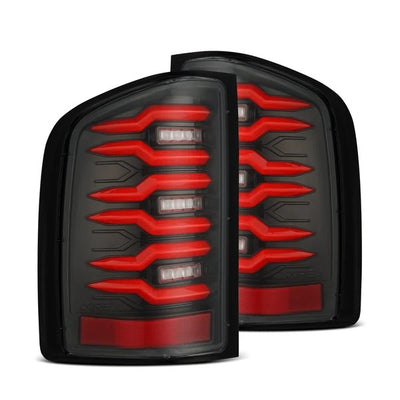 AlphaRex Chevrolet Silverado 1500 / 2500HD/3500HD (2007-2014) / Black LUXX-Series LED Tail Lights Fits (ARX620000)