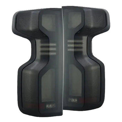 Alpharex Chevrolet Silverado 1500 (2019-2026) / 2500HD/3500HD (2020-2026) LUXX-Series LED Tail Lights Black Smoke (RTL-CL19-SA-YW-BS-TM) (ARX620058)