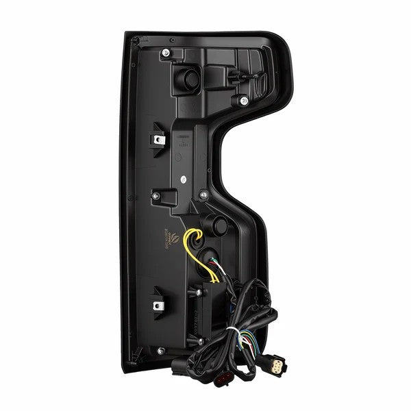 Alpharex Chevrolet Silverado 1500 (2019-2026) / 2500HD/3500HD (2020-2026) LUXX-Series LED Tail Lights Black Smoke (RTL-CL19-SA-YW-BS-TM) (ARX620058)