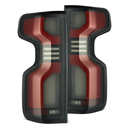 Alpharex Chevrolet Silverado 1500 (2019–2026) / 2500HD/3500HD (2019–2023) and (2024–2026) / LUXX-Series LED tail lights Jet Black Housing / Smoked Lens (ARX620068)