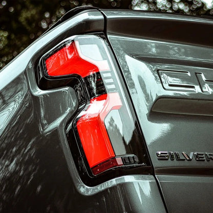 Alpharex Chevrolet Silverado 1500 (2019–2026) / 2500HD/3500HD (2019–2023) and (2024–2026) / LUXX-Series LED tail lights Jet Black Housing / Smoked Lens (ARX620068)