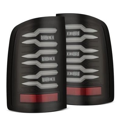 AlphaRex GMC Sierra 1500 (2007-2013) / Sierra 2500HD/3500HD (2007-2014) / Black LUXX-Series LED Tail Lights Fits (ARX630060)