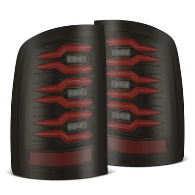 AlphaRex GMC Sierra 1500 (2007-2013) / Sierra 2500HD/3500HD (2007-2014) / Black LUXX-Series LED Tail Lights Fits (ARX630080)