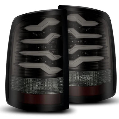 Alpharex Dodge Ram 1500 (2009–2018) / 2500/3500 (2010-2018) PRO-Series LED Tail Lights Jet Black Housing / Smoked Lens. (ARX640010)