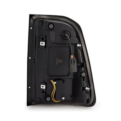 Alpharex Dodge Ram 1500 (2019-2024) LUXX-series LED tail lights Alpha-Black With Clear Lens and switchable LED tubes (MPN: RTL-DR19-SA-YS-LB) (ARX640030)
