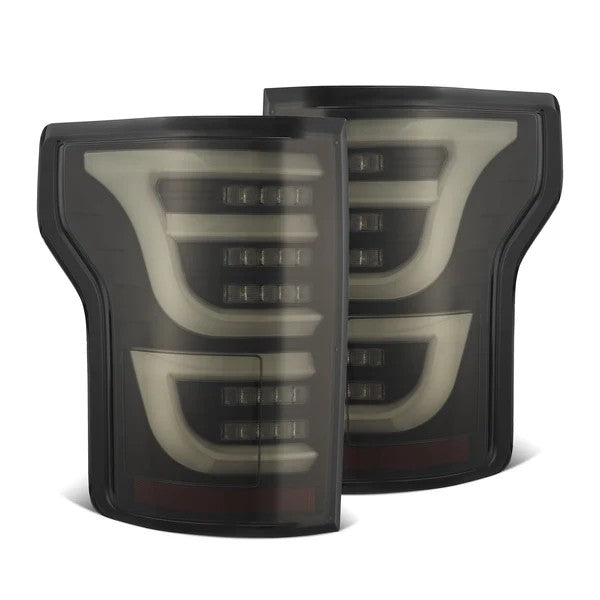 Alpharex Ford F150 (2015-2020) LUXX-Series Tail Lights LED / Alpha-Black Housing with Clear Lens (RTL-FF15-SA-YW-BS) (ARX652040)
