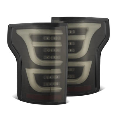 Alpharex Ford F150 (2015-2020) LUXX-Series Tail Lights LED / Alpha-Black Housing with Clear Lens (RTL-FF15-SA-YW-BS) (ARX652040)