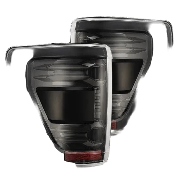 Alpharex Ford F150 (2024-2026) / Raptor (Gen 3.5) LUXX-Series LED Tail Lights Alpha-Black with Clear lens (ETA early Nov)  (RTL-FF24-SA-YS-LB) (ARX653028)