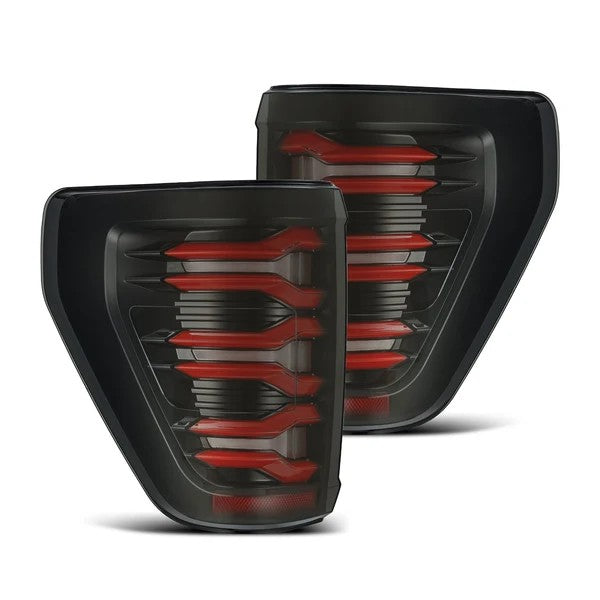 Alpharex Ford F-150 (2021-2023) / Raptor LUXX-Series LED Tail Lights Black-Red Housing with Clear Lens (RTL-FF21-SA-RR-LBS) (ARX653030)