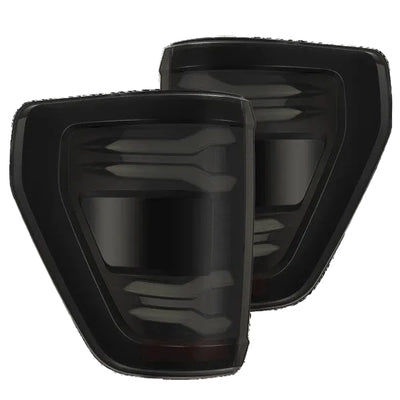 Alpharex Ford F-150 (2021-2023) LUXX-Series LED Tail Lights Black Smoke Housing with Clear Lens (RTL-FF21-G2-SA-YW-BS) (ARX653040)